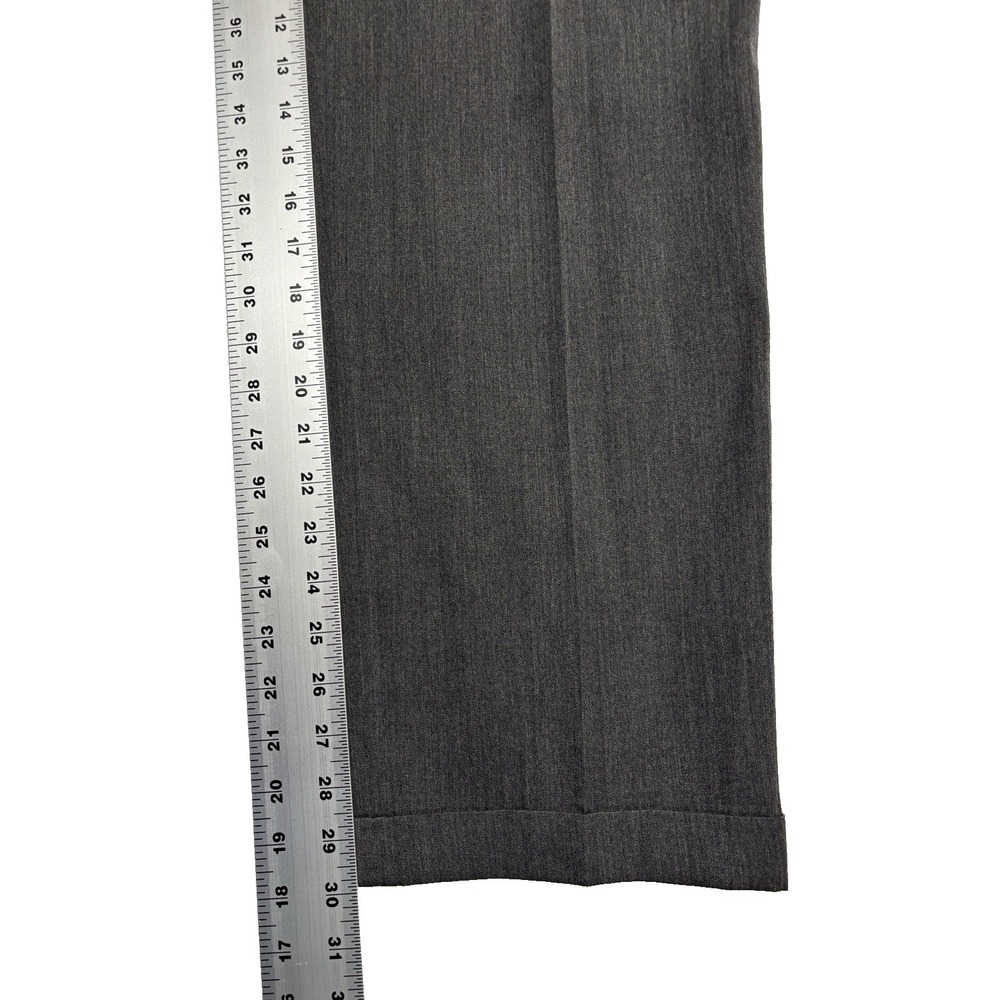 vtg Y2K Jos A Bank 34x30 Charcoal Dress Pants Trousers Pleated Cuffed Wool - Picture 4 of 8